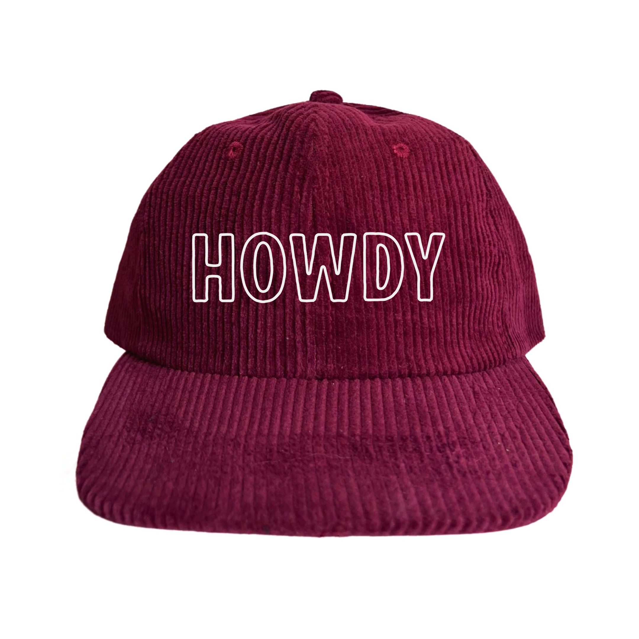 Howdy Outline Corduroy Cap – Frankie Jean