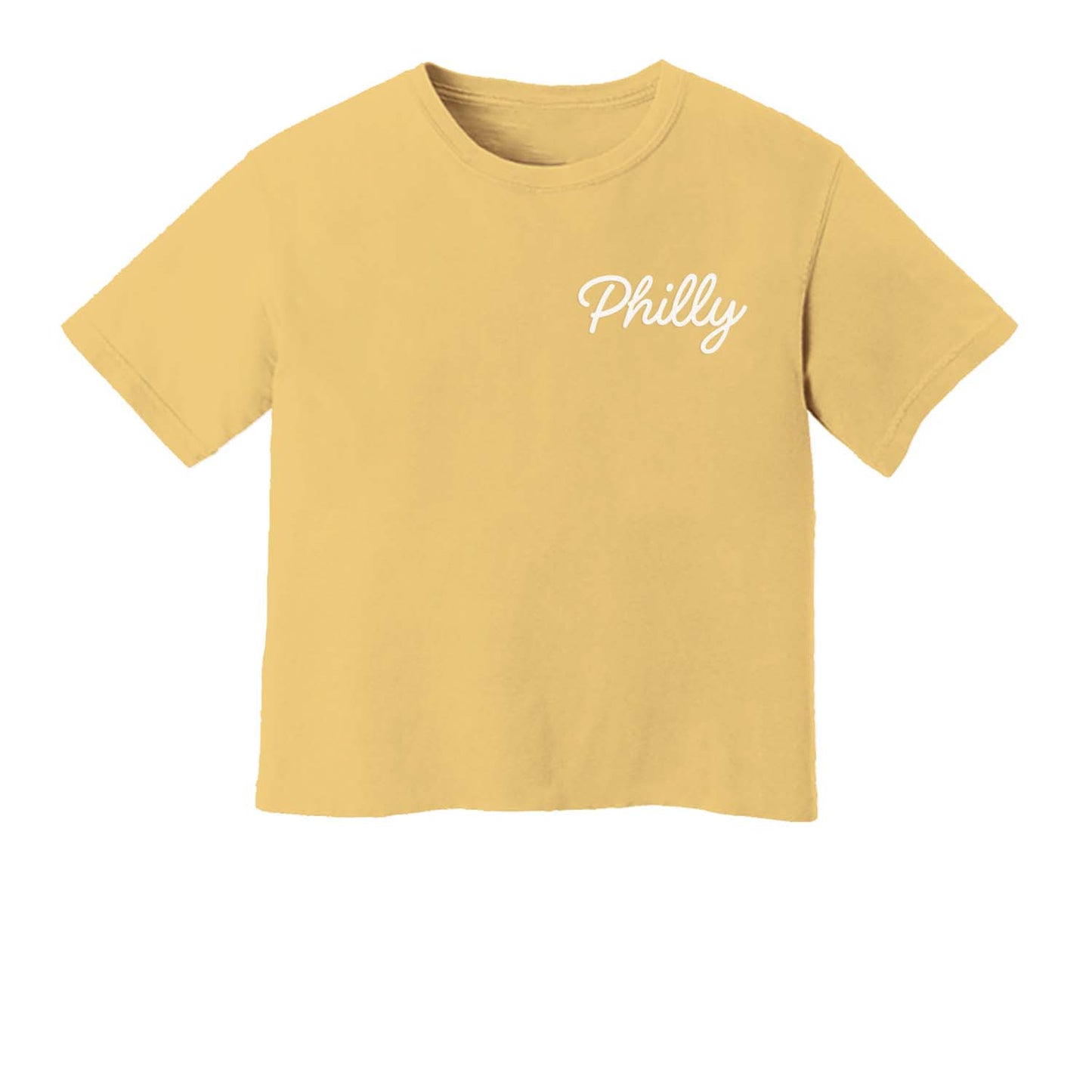 Philly Cursive Washed Crop Tee