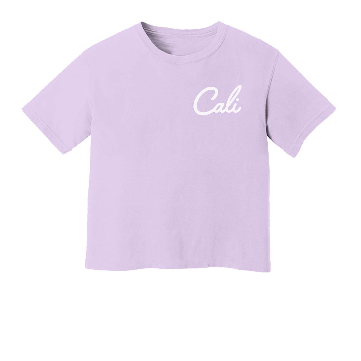 Cali Cursive Washed Crop Tee