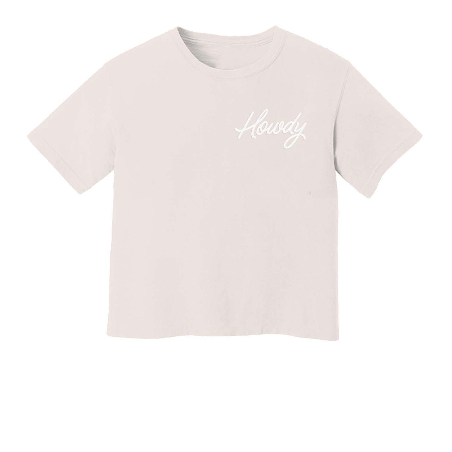 Howdy Cursive Washed Crop Tee