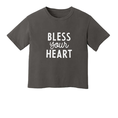 Bless Your Heart Washed Crop Tee