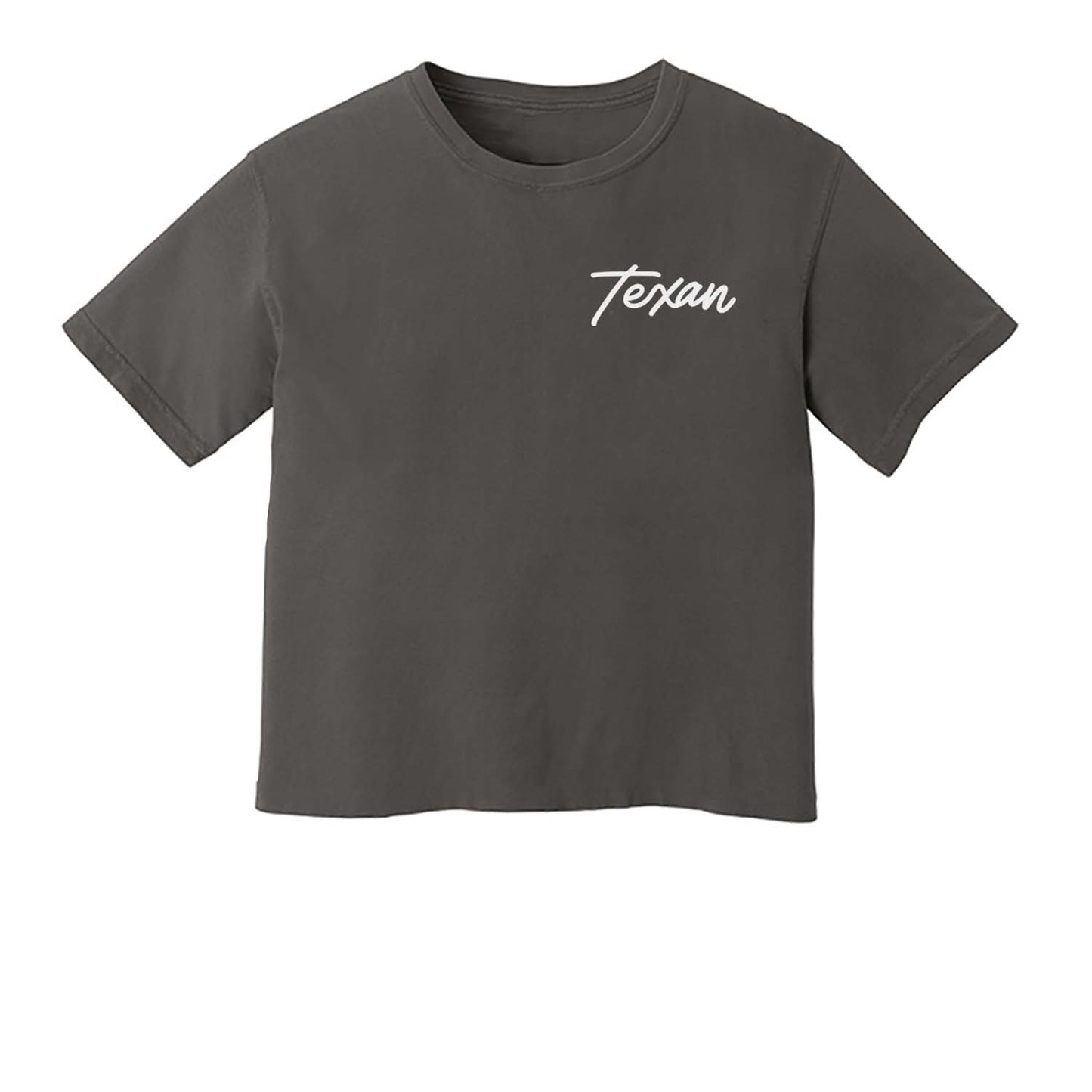 Texan Cursive Washed Crop Tee