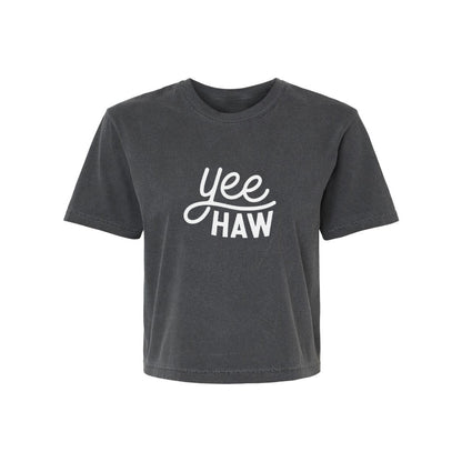 Yee Haw Washed Crop Tee