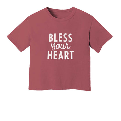 Bless Your Heart Washed Crop Tee