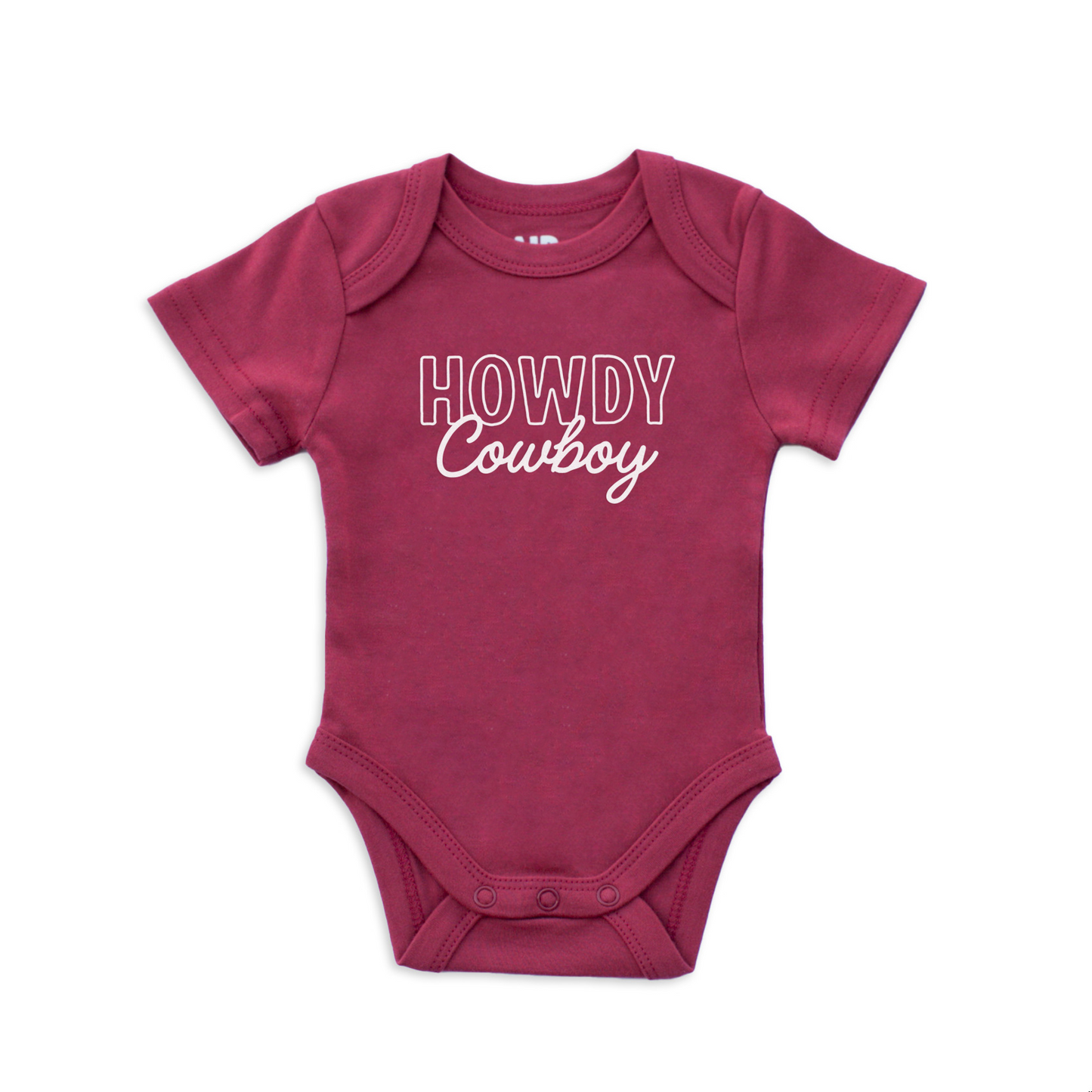 Howdy Cowboy Stacked Onesie