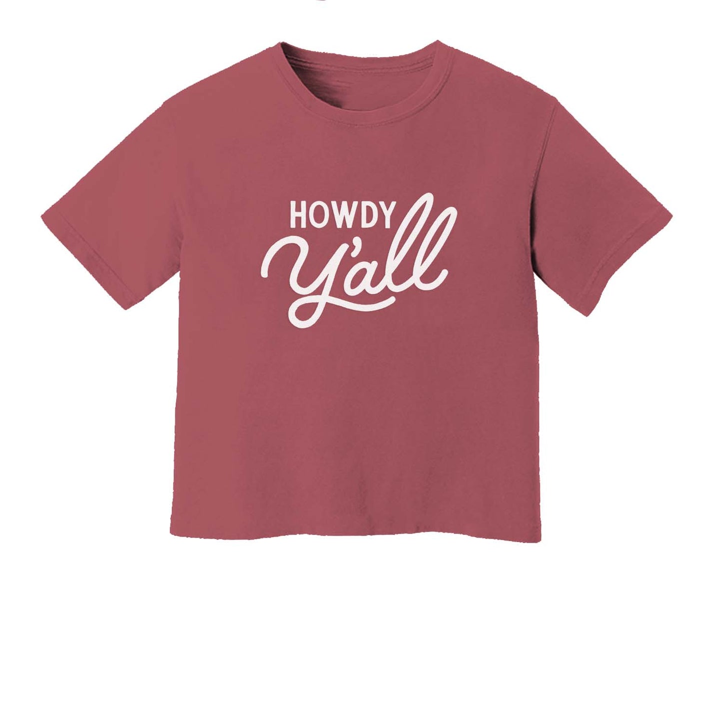 Howdy Y'all Washed Crop Tee