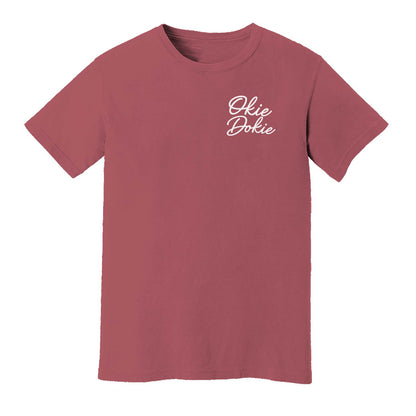 Okie Dokie Cursive Washed Tee