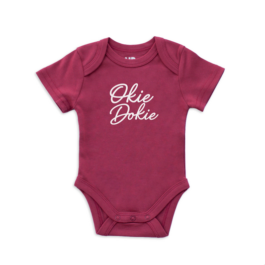 Okie Dokie Cursive Onesie