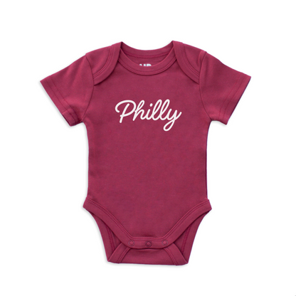 Philly Cursive Onesie