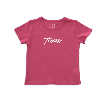 Texas Cursive Kids Tee