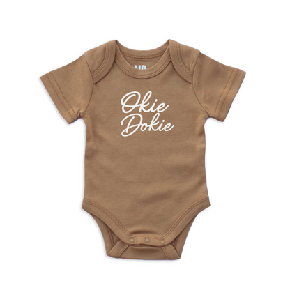 Okie Dokie Cursive Onesie