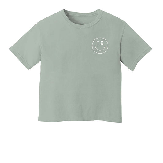 TX Smile Washed Crop Tee