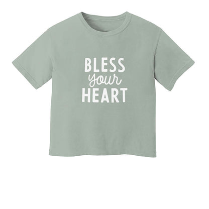 Bless Your Heart Washed Crop Tee