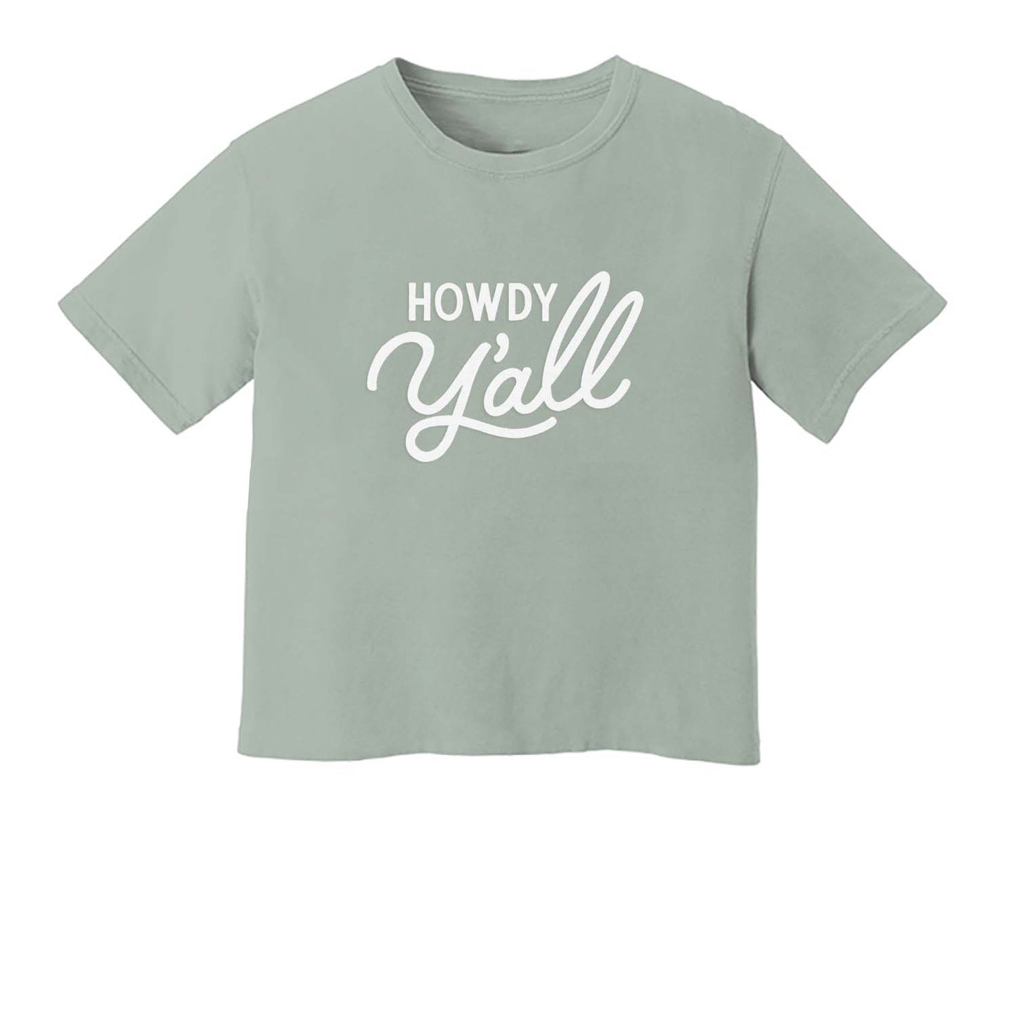 Howdy Y'all Washed Crop Tee