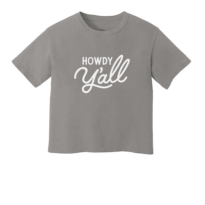 Howdy Y'all Washed Crop Tee