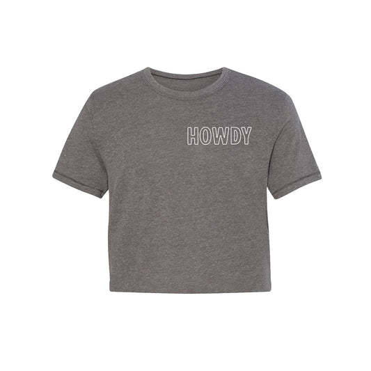 Howdy Outline Soft Crop Tee