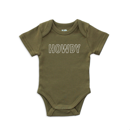 Howdy Outline Onesie