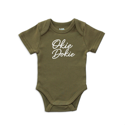 Okie Dokie Cursive Onesie