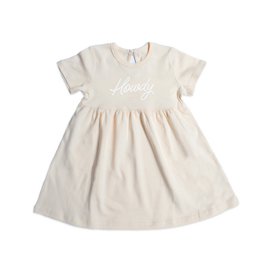 Howdy Cursive Kids Dress