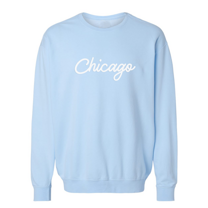 Chicago Cursive Washed Sweatshirt