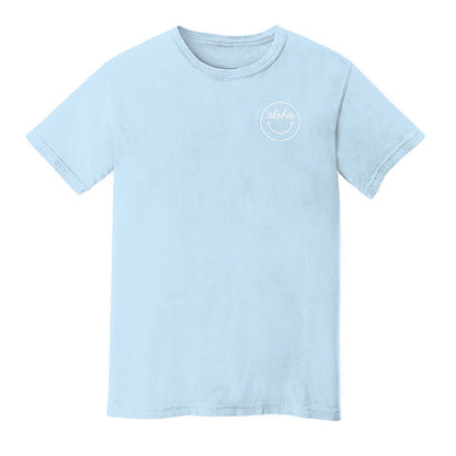 Aloha Cursive Smiley Face Washed Tee