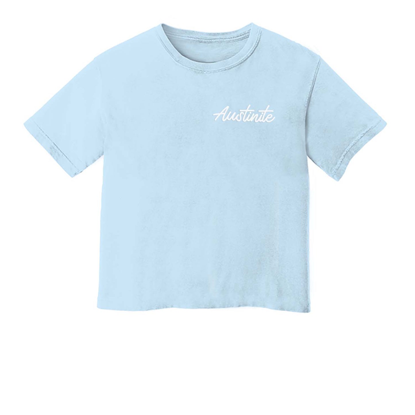 Austinite Cursive Washed Crop Tee