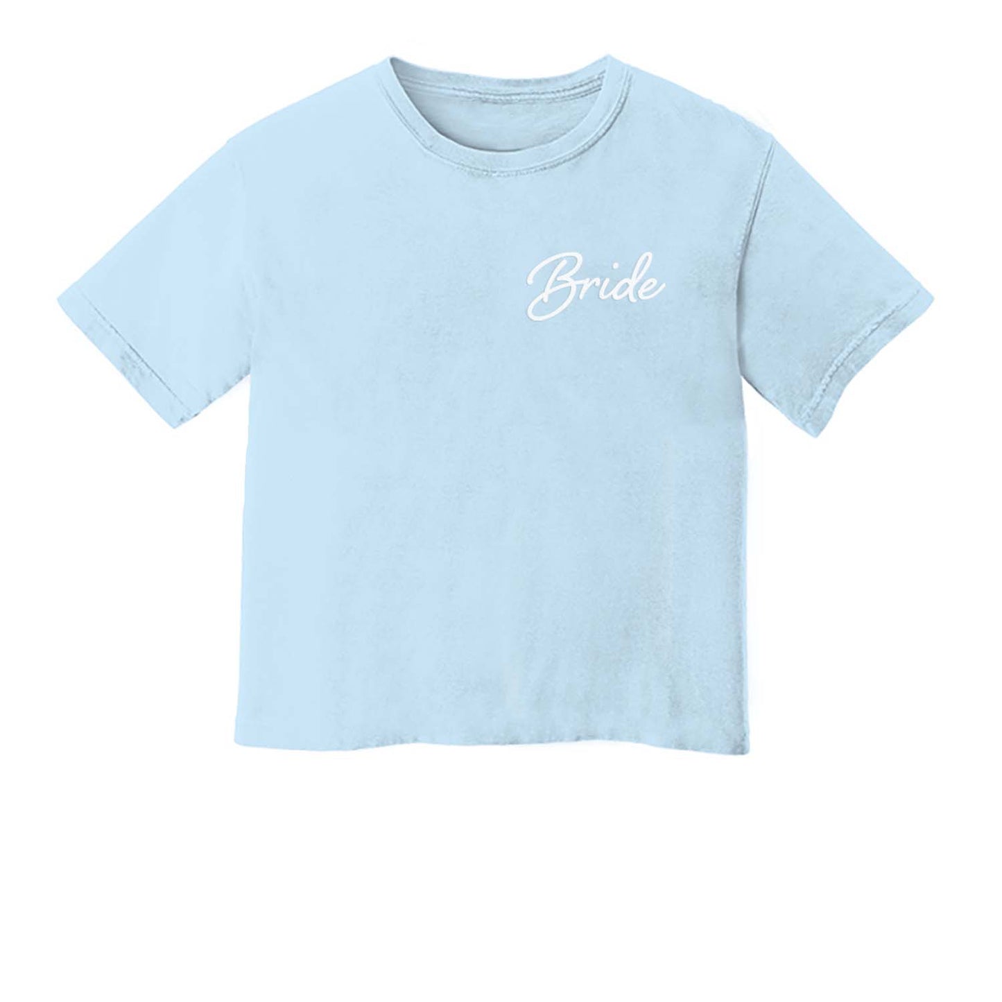 Bride Cursive Washed Crop Tee