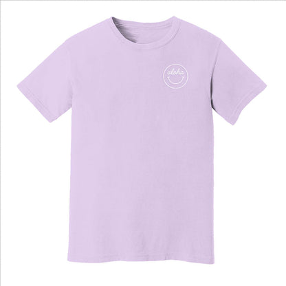 Aloha Cursive Smiley Face Washed Tee