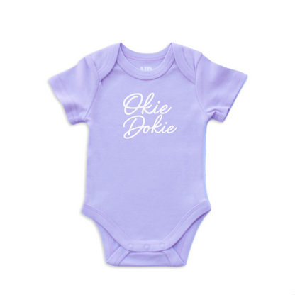 Okie Dokie Cursive Onesie