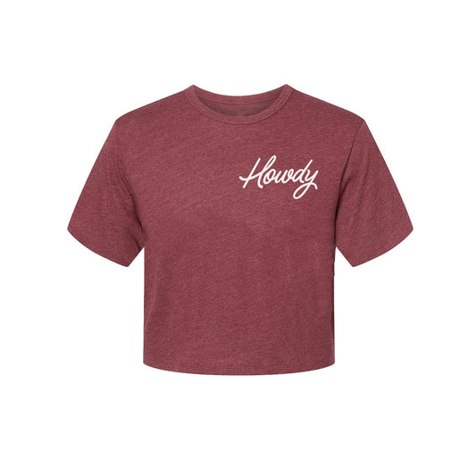 Howdy Cursive Soft Crop Tee