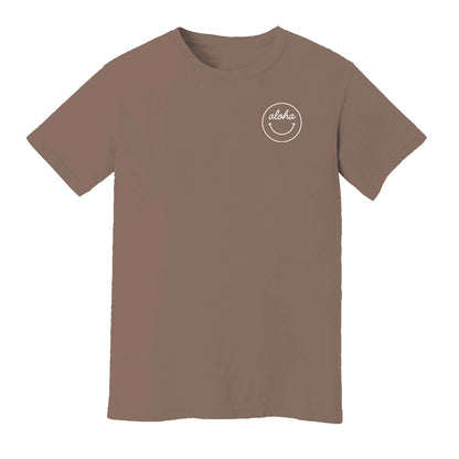 Aloha Cursive Smiley Face Washed Tee