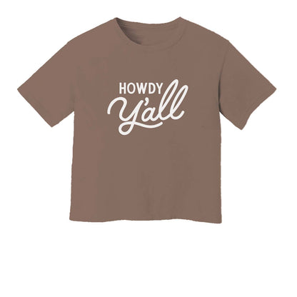 Howdy Y'all Washed Crop Tee