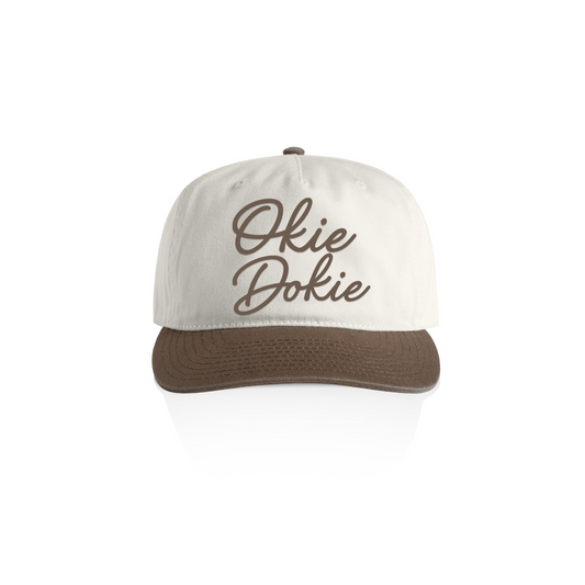 Okie Dokie Cursive 2 Tone Cap