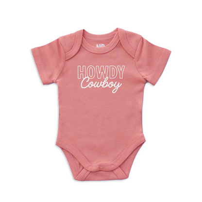 Howdy Cowboy Stacked Onesie