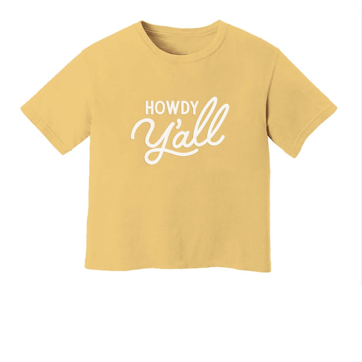 Howdy Y'all Washed Crop Tee