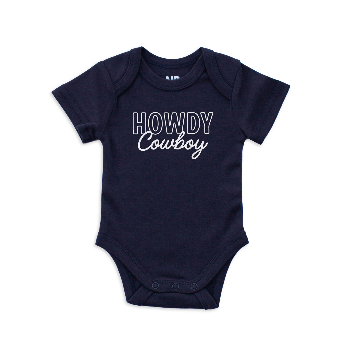 Howdy Cowboy Stacked Onesie