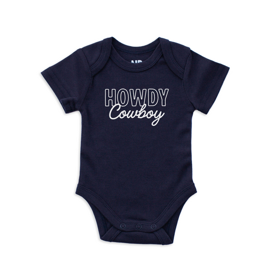 Howdy Cowboy Stacked Onesie