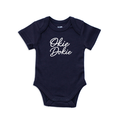 Okie Dokie Cursive Onesie