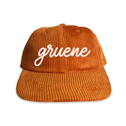 Gruene Cursive Corduroy Cap