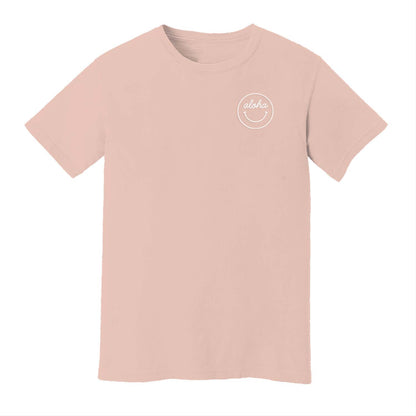 Aloha Cursive Smiley Face Washed Tee