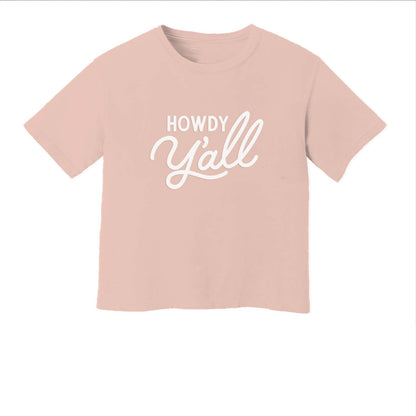 Howdy Y'all Washed Crop Tee