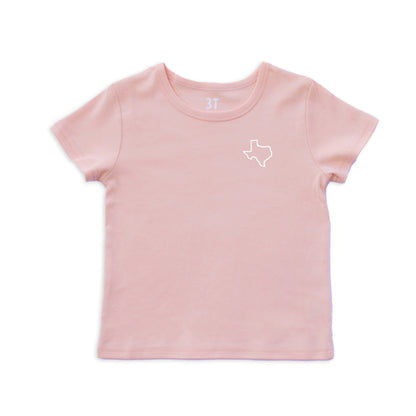 Texas State Outline Kids Tee