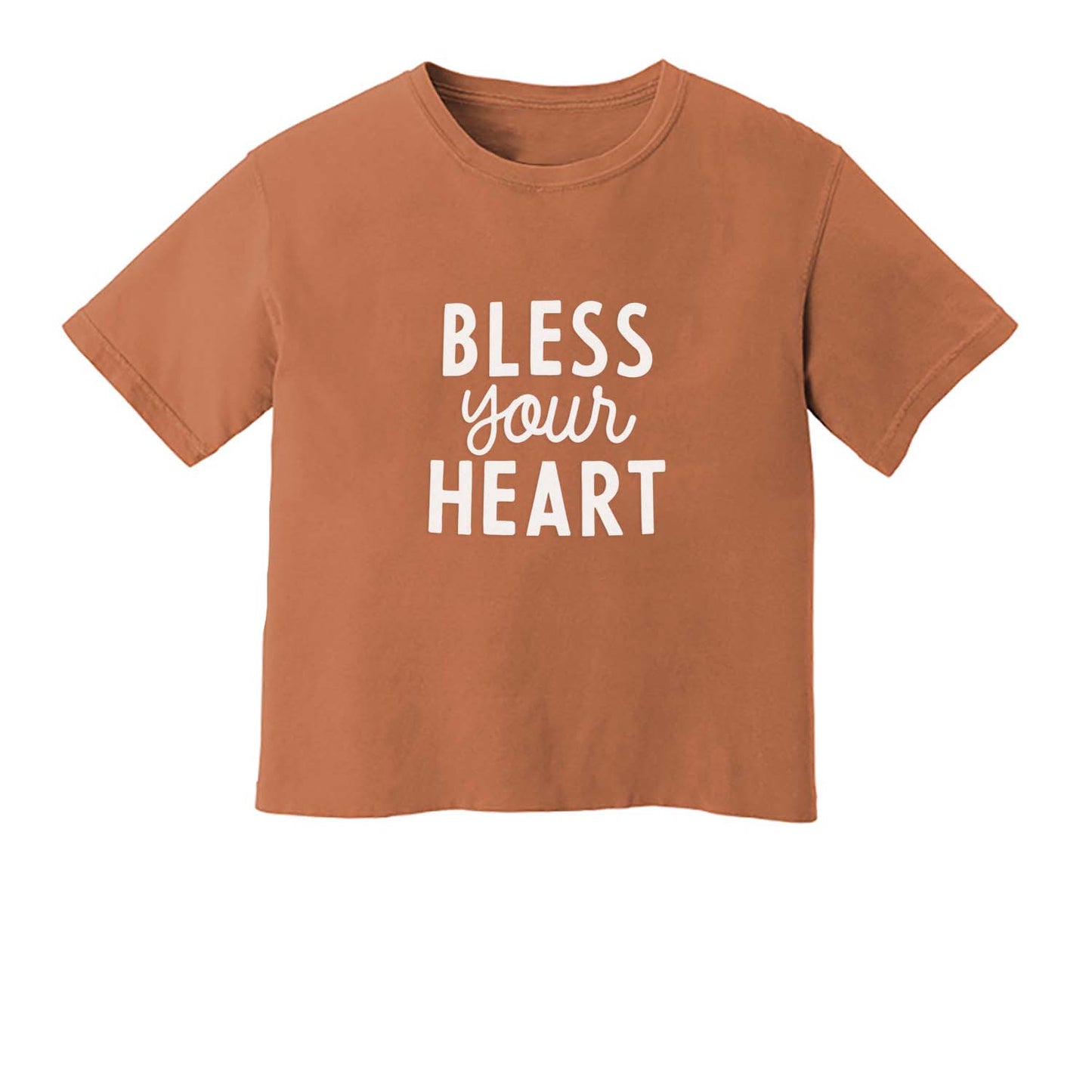 Bless Your Heart Washed Crop Tee