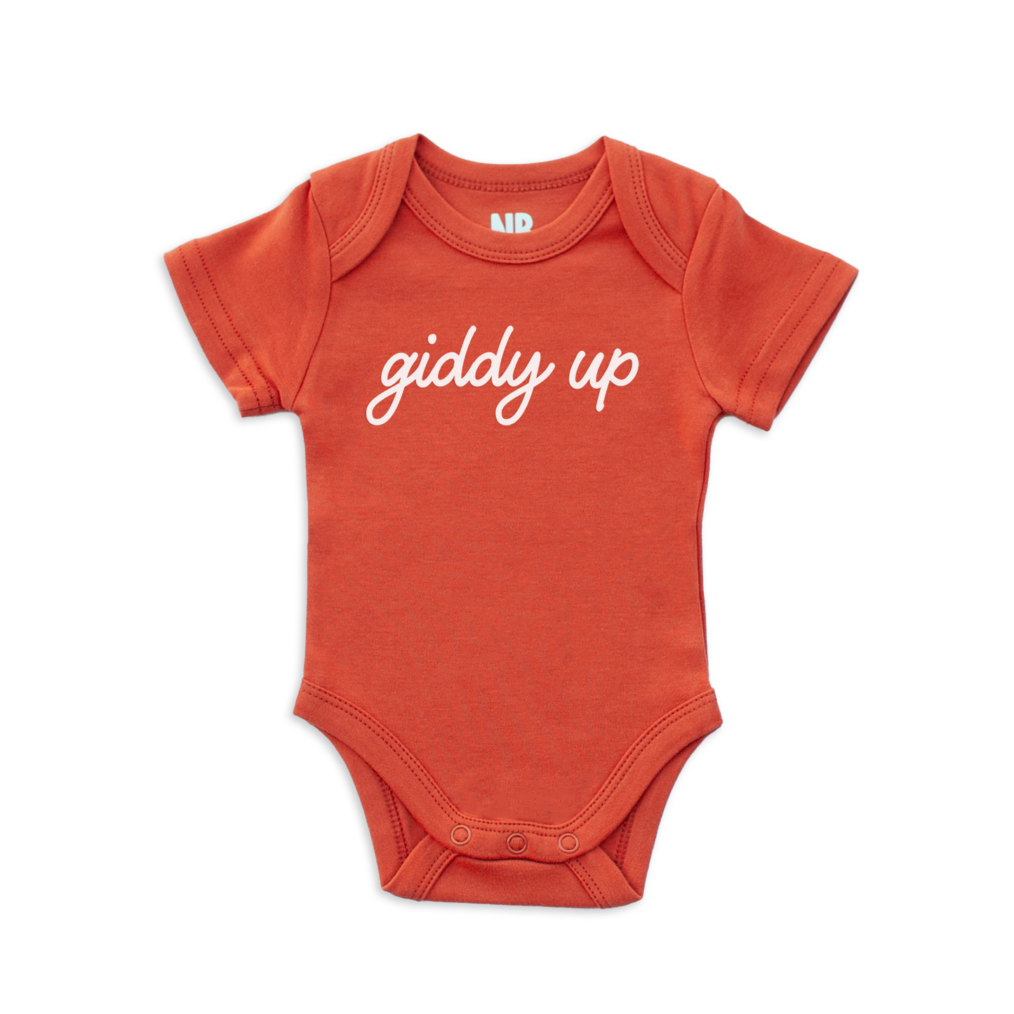 Giddy Up Cursive Onesie