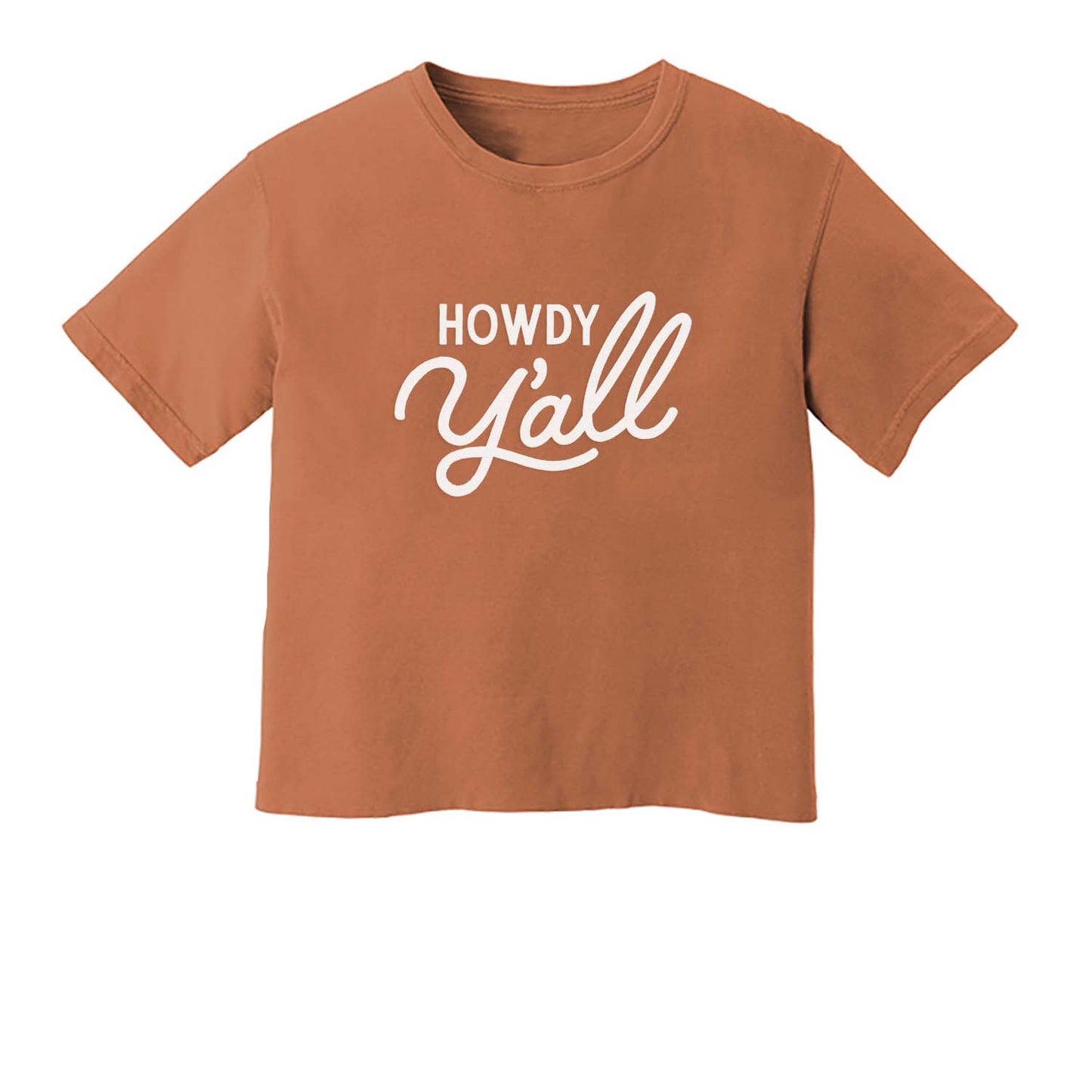 Howdy Y'all Washed Crop Tee