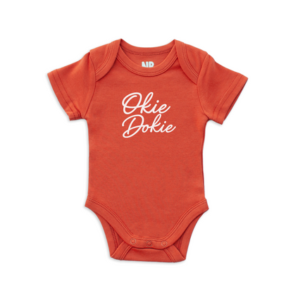 Okie Dokie Cursive Onesie