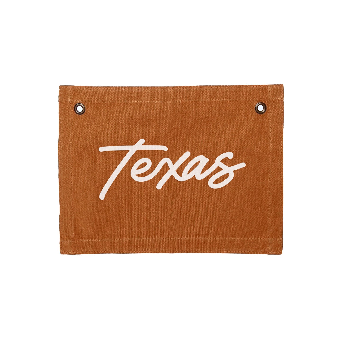 Texas Cursive Small Canvas Flag