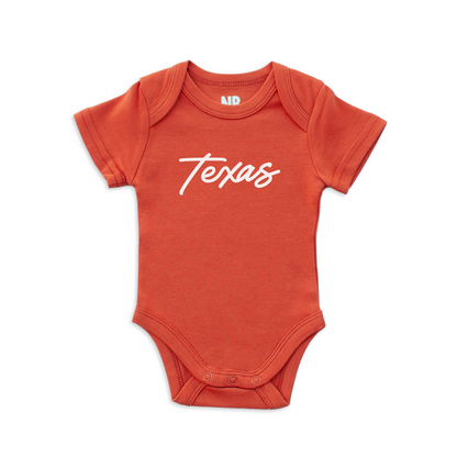 Texas Cursive Onesie