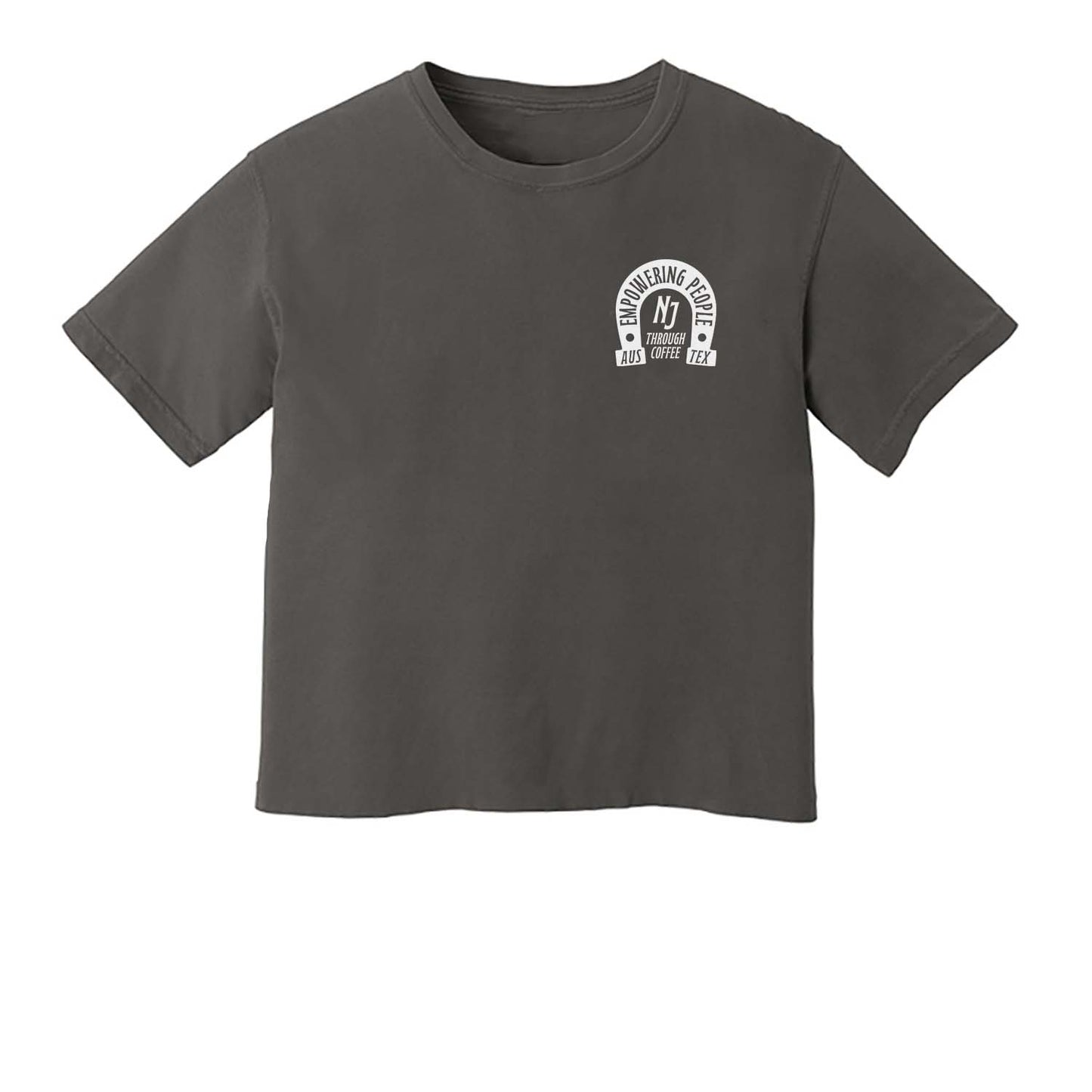 Empowering People Through Coffee Washed Crop Tee