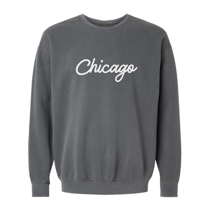 Chicago Cursive Washed Sweatshirt